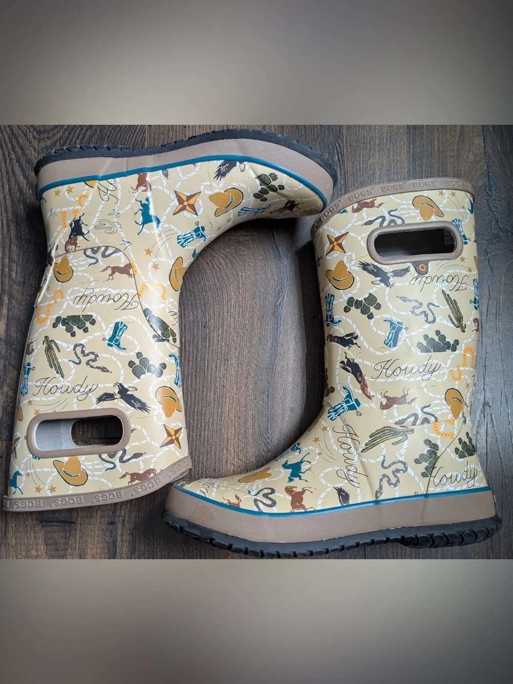 Bogs Kids New Western Rain Boots Youth Size 5